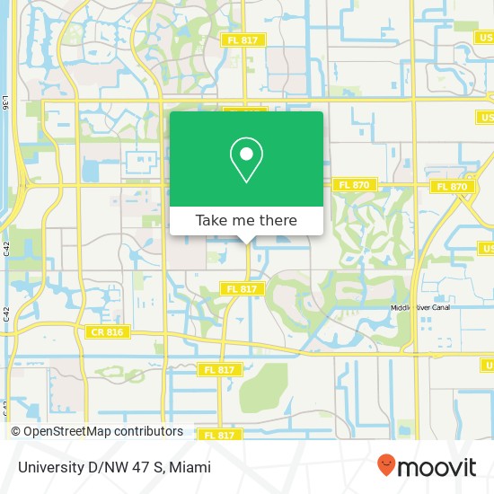 University D/NW 47 S map