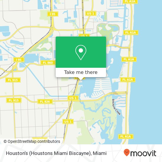 Mapa de Houston's (Houstons Miami Biscayne)