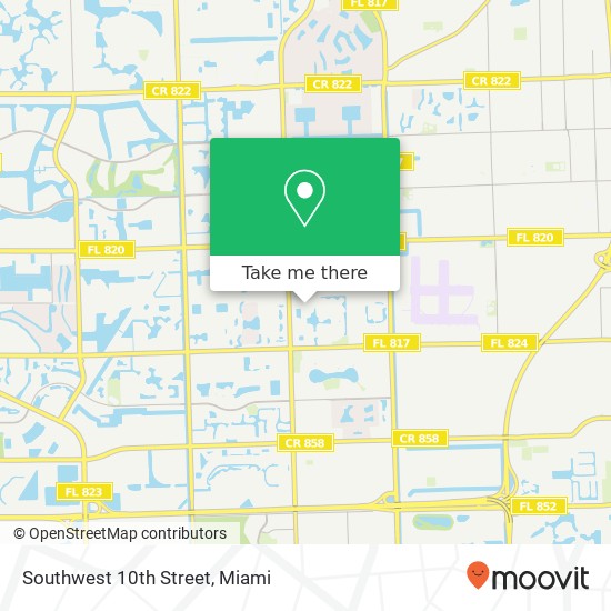 Mapa de Southwest 10th Street