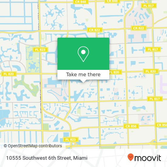 10555 Southwest 6th Street map