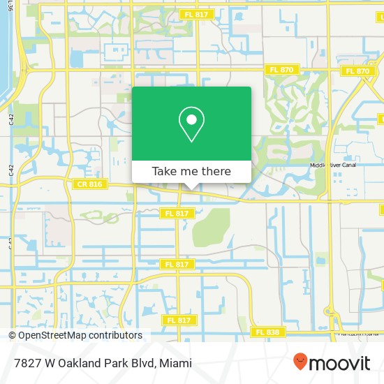 7827 W Oakland Park Blvd map