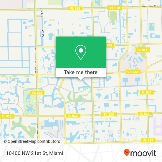 Mapa de 10400 NW 21st St