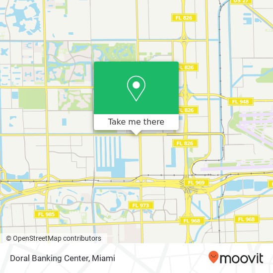 Doral Banking Center map