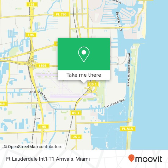 Mapa de Ft Lauderdale Int'l-T1 Arrivals