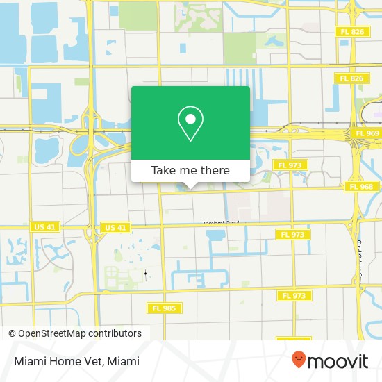 Mapa de Miami Home Vet