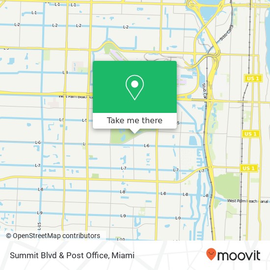 Summit Blvd & Post Office map