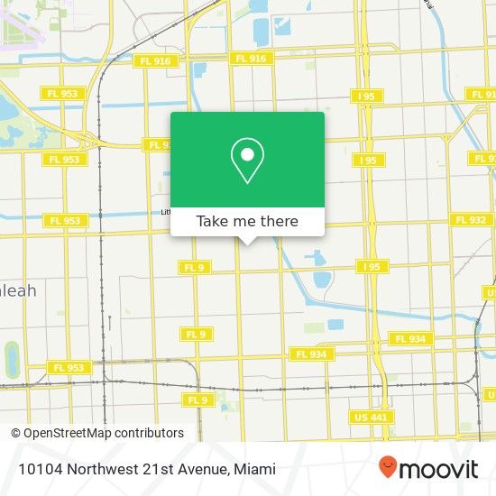 Mapa de 10104 Northwest 21st Avenue