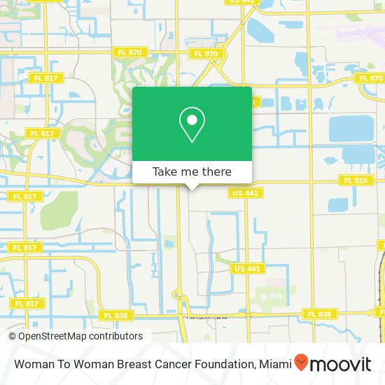 Woman To Woman Breast Cancer Foundation map