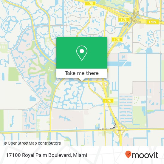 17100 Royal Palm Boulevard map