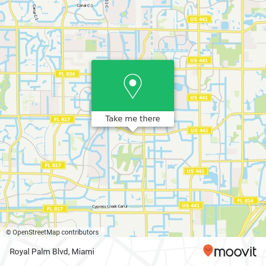 Mapa de Royal Palm Blvd