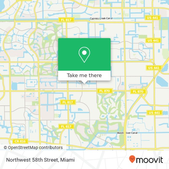 Northwest 58th Street map