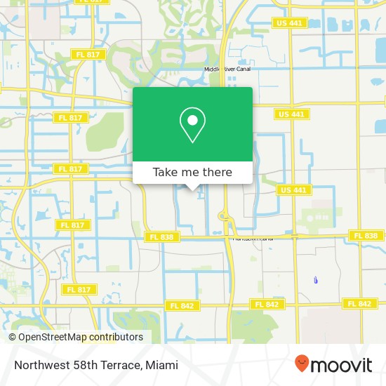 Mapa de Northwest 58th Terrace