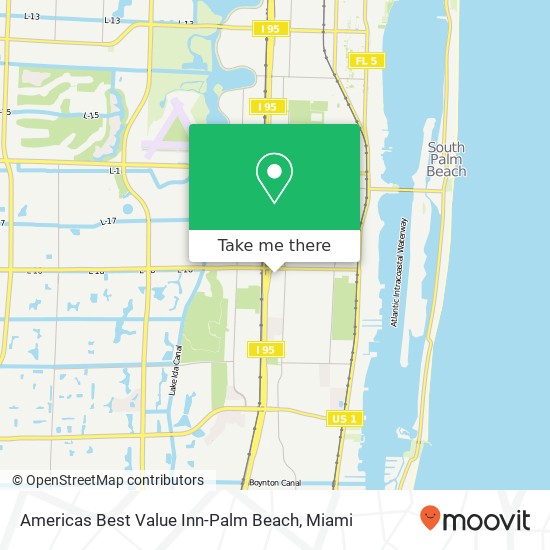 Americas Best Value Inn-Palm Beach map