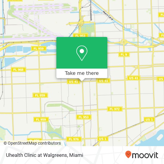 Uhealth Clinic at Walgreens map