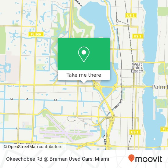 Mapa de Okeechobee Rd @ Braman Used Cars