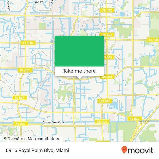 Mapa de 6916 Royal Palm Blvd