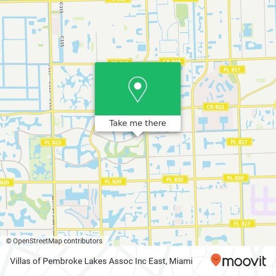 Villas of Pembroke Lakes Assoc Inc East map