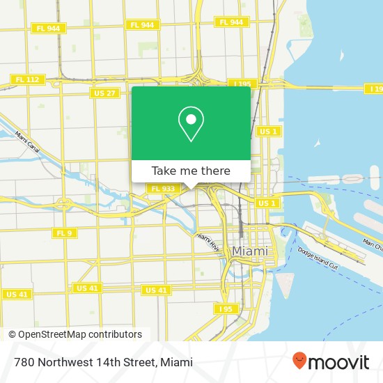 780 Northwest 14th Street map