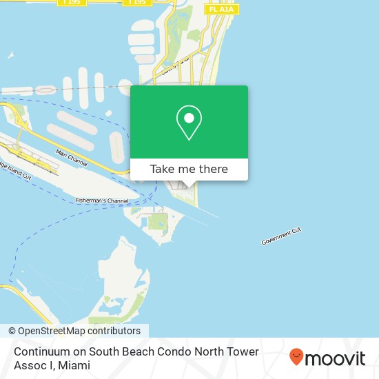 Mapa de Continuum on South Beach Condo North Tower Assoc I