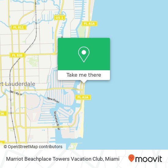 Mapa de Marriot Beachplace Towers Vacation Club