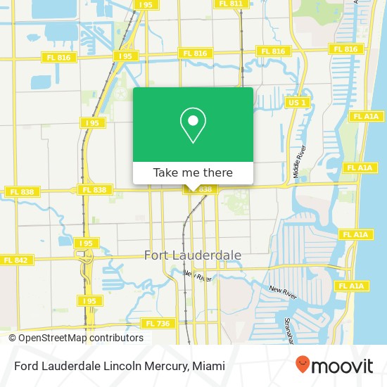 Ford Lauderdale Lincoln Mercury map