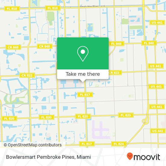 Bowlersmart Pembroke Pines map