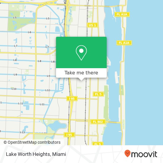 Mapa de Lake Worth Heights