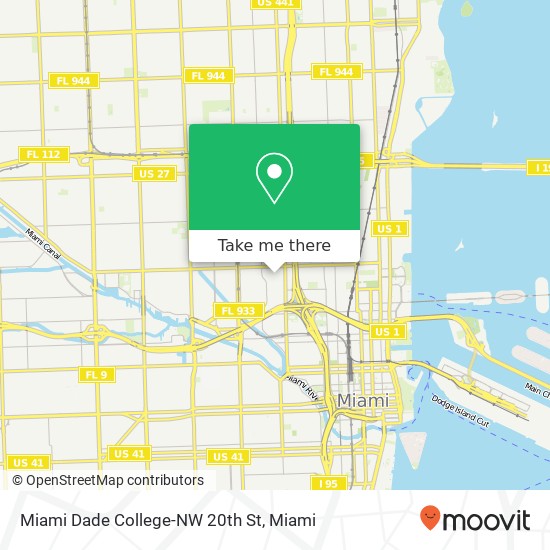 Miami Dade College-NW 20th St map