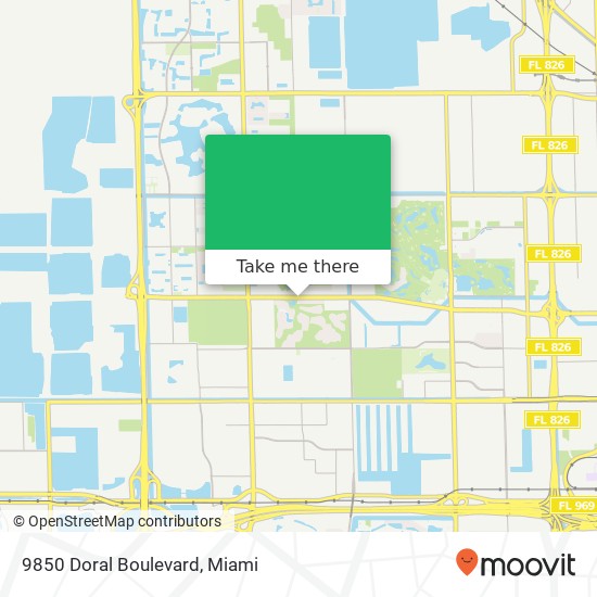 9850 Doral Boulevard map