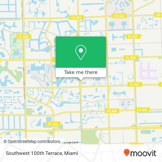 Mapa de Southwest 100th Terrace