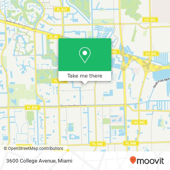 Mapa de 3600 College Avenue