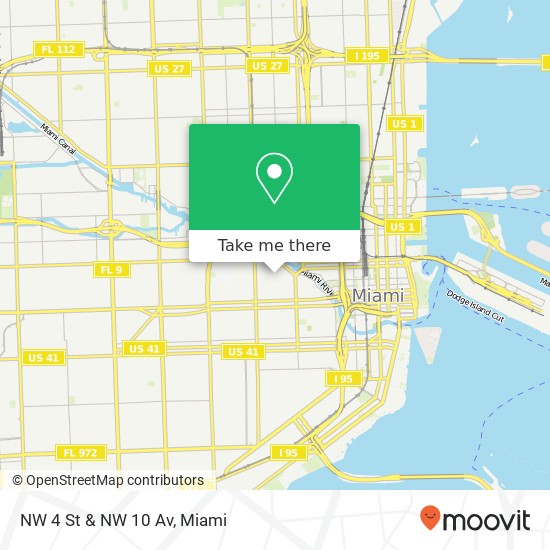 NW 4 St & NW 10 Av map