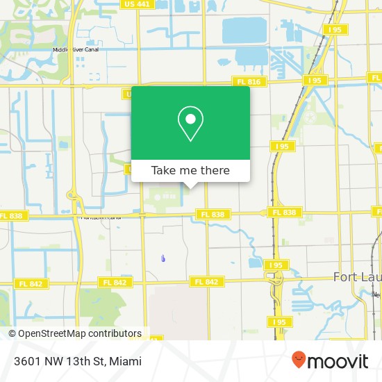 Mapa de 3601 NW 13th St