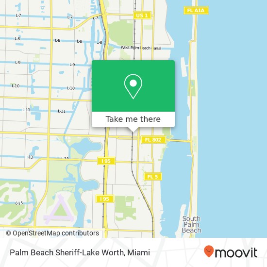Palm Beach Sheriff-Lake Worth map