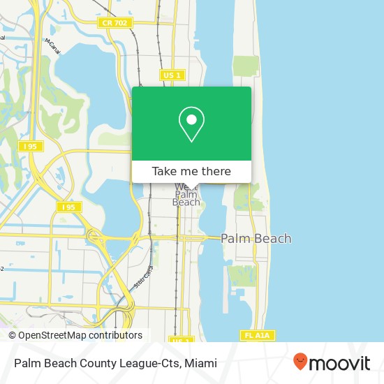 Mapa de Palm Beach County League-Cts