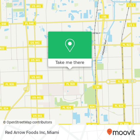 Mapa de Red Arrow Foods Inc