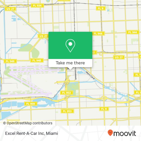 Excel Rent-A-Car Inc map