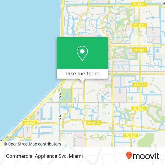 Commercial Appliance Svc map