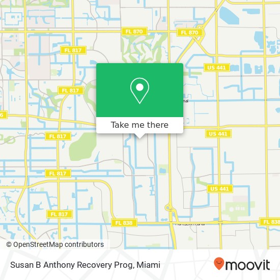 Mapa de Susan B Anthony Recovery Prog