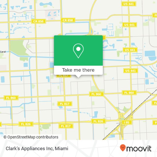 Clark's Appliances Inc map