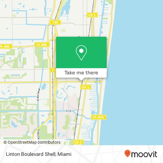 Linton Boulevard Shell map