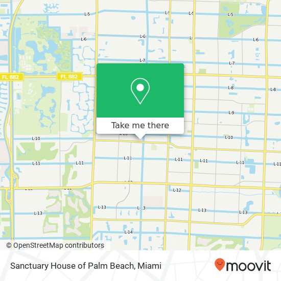 Mapa de Sanctuary House of Palm Beach