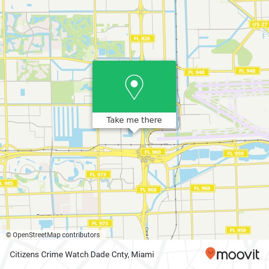 Mapa de Citizens Crime Watch Dade Cnty