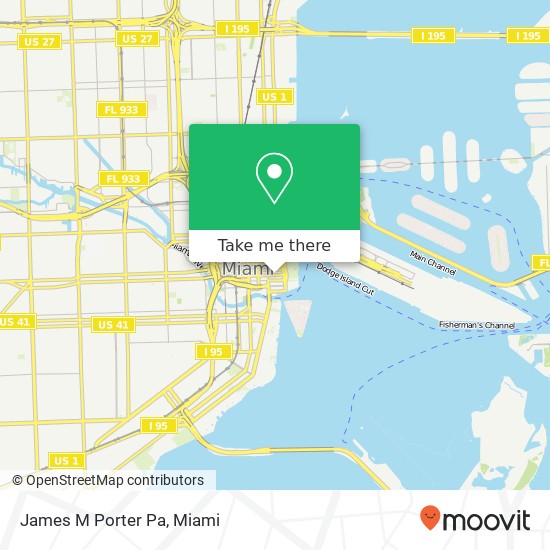 James M Porter Pa map