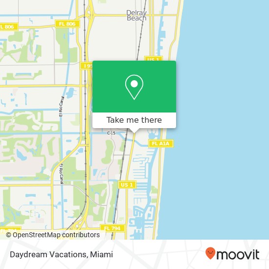 Daydream Vacations map