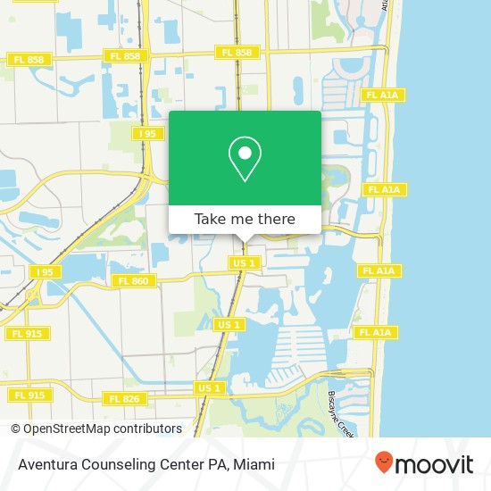 Aventura Counseling Center PA map