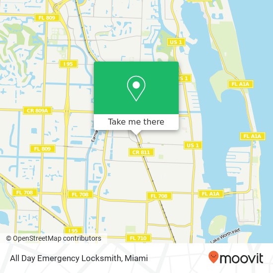 Mapa de All Day Emergency Locksmith