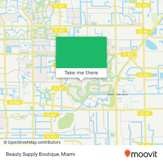 Mapa de Beauty Supply Boutique