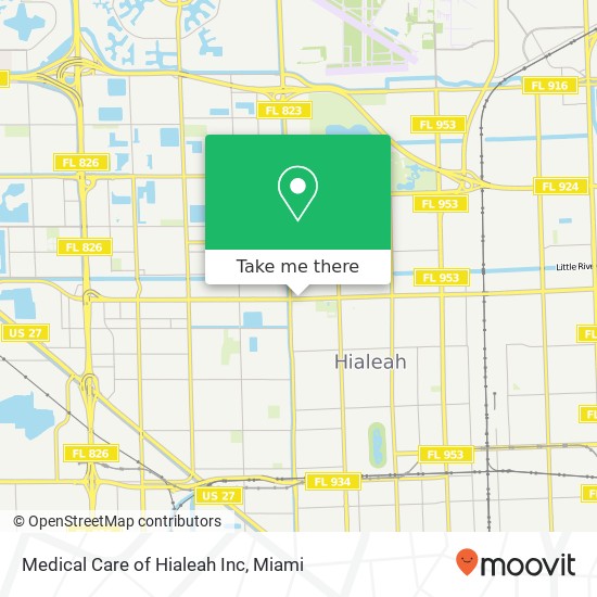 Mapa de Medical Care of Hialeah Inc