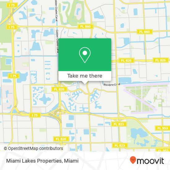 Miami Lakes Properties map